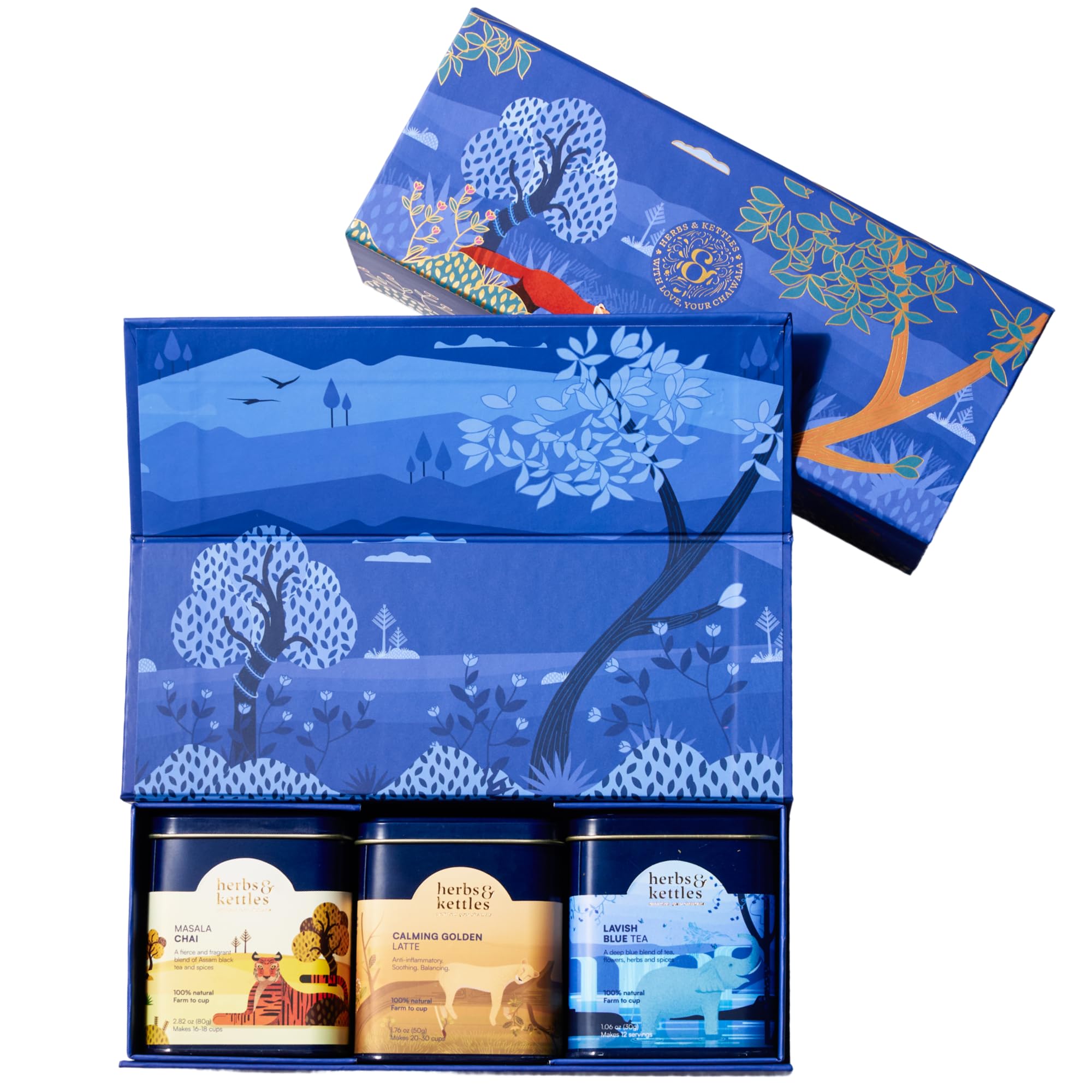 Amazon.com : Herbs & Kettles Tea Gift Set - Masala Chai, Calming